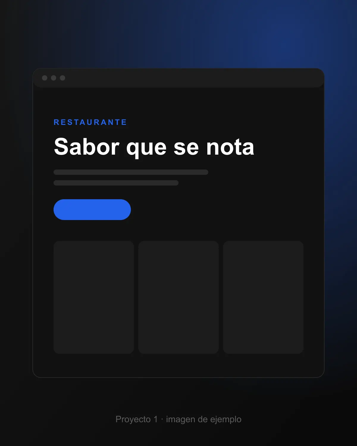 Página web de ejemplo para restaurante